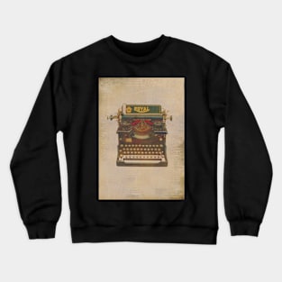 Vintage typewriter faded effect. Gift for writer. Crewneck Sweatshirt